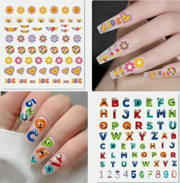 Nail  Stickers Set for  Children  with Tweezers