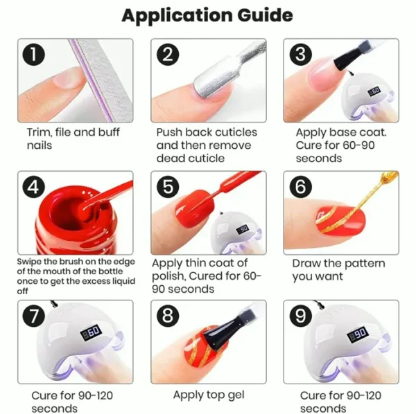 Glitter Gel Nail Polish Set