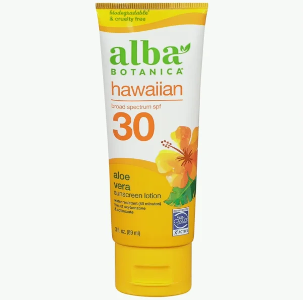 Tropical Sunblock Lotion, Sun Protection Factor 30, Aloe Vera, 3 Oz