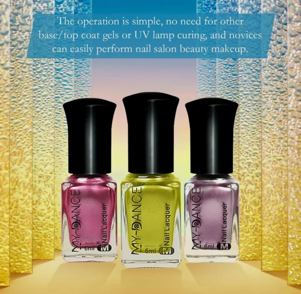 Three Shades Mirror Metallic Nail Enamel Kit