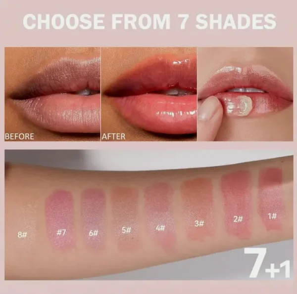 Tinted Lip Balm Kit - Hydrating, Shiny Finish, 8 Shades