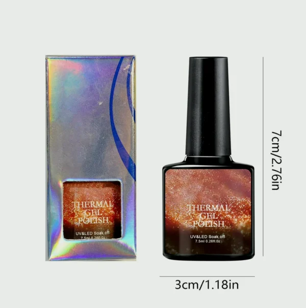 Eight Shades Sparkling Diamond Color Changing Gel Nail Polish