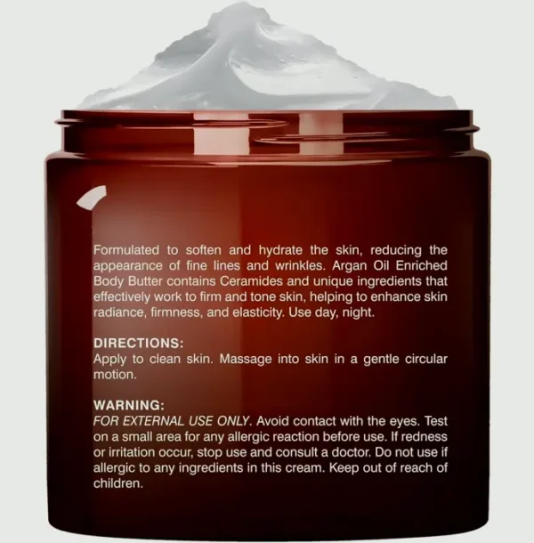 Majestic Pure Creamy Argan Body Butter for Skin & Face - 8oz