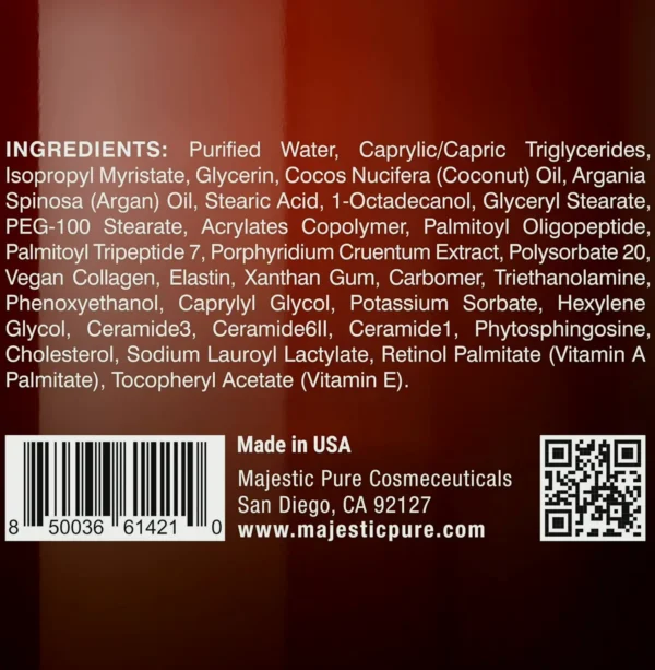Majestic Pure Creamy Argan Body Butter for Skin & Face - 8oz
