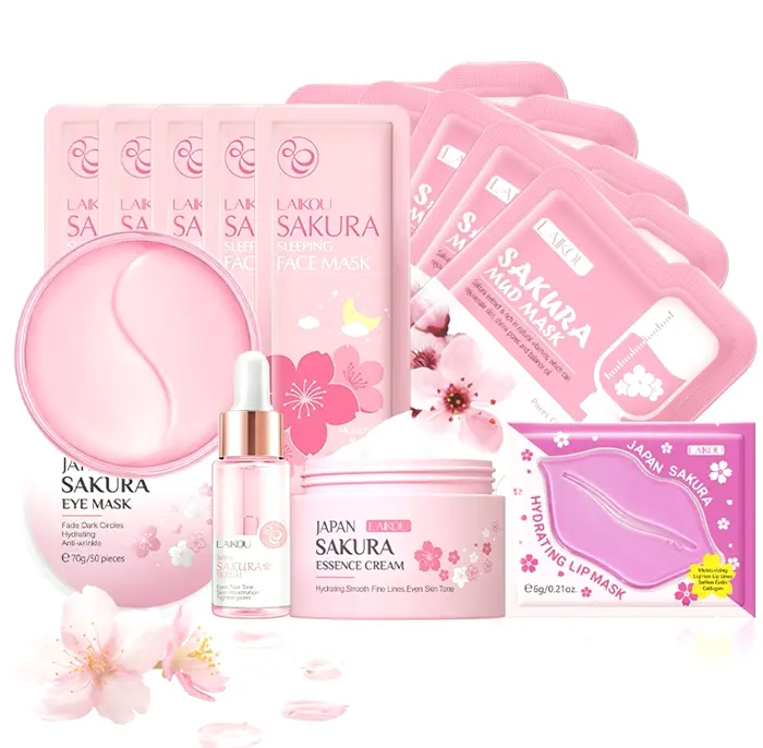 Face Skincare Kit, Cherry Blossom Complete Gift Set