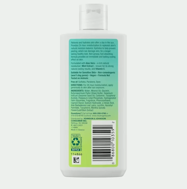 Neutrogena Sun Rescue After-Sun Moisturizer with Aloe, Mint, & Vitamin E, 6.7 oz
