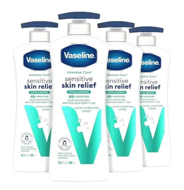 Vaseline Body Lotion Sensitive Relief, Four Ct, 20.3 oz