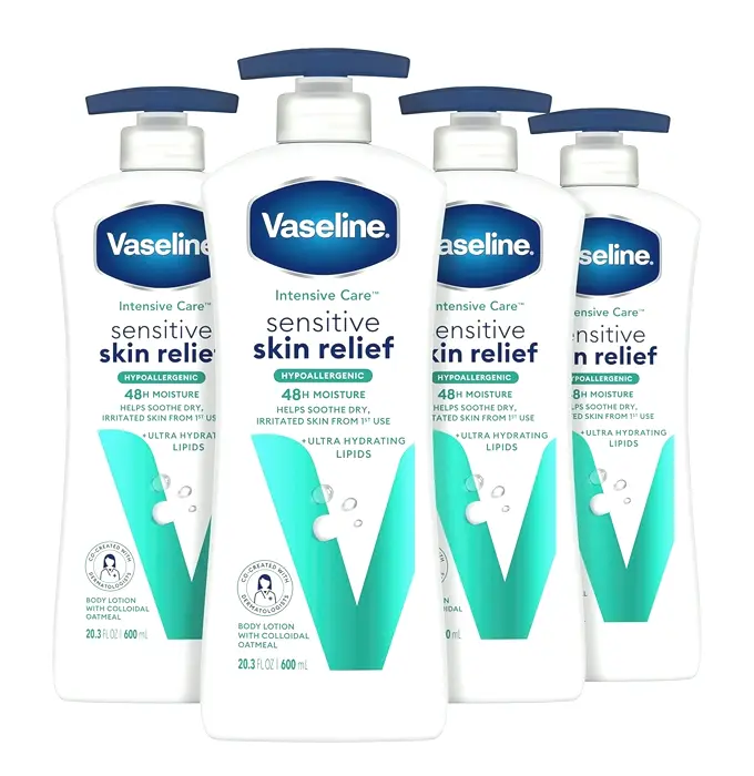 Vaseline Body Lotion Sensitive Relief, Four Ct, 20.3 oz