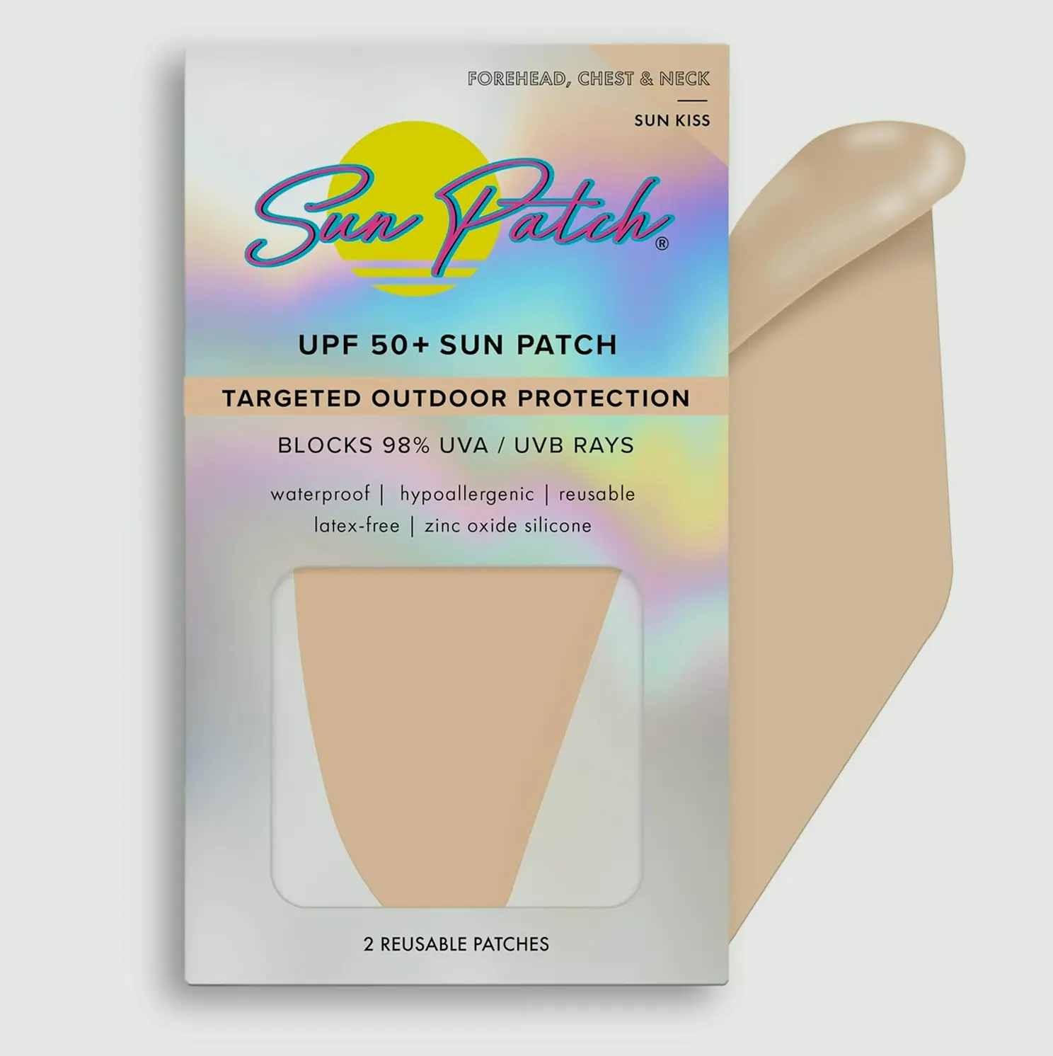 Reusable Silicone-based Sun Protection Patches for Forehead and Cervix