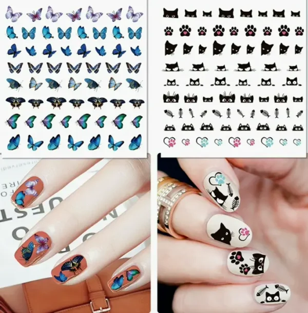 Nail  Stickers Set for  Children  with Tweezers