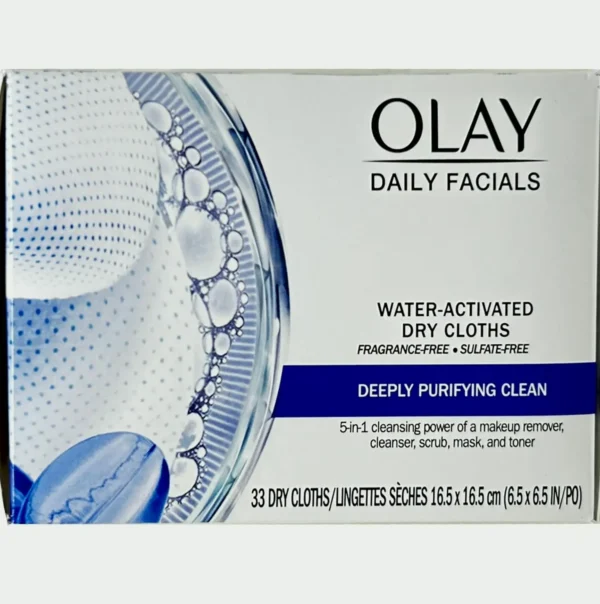 Olay 2-in-1 Facial Cleaning Cloths, 33ct, Set of 4