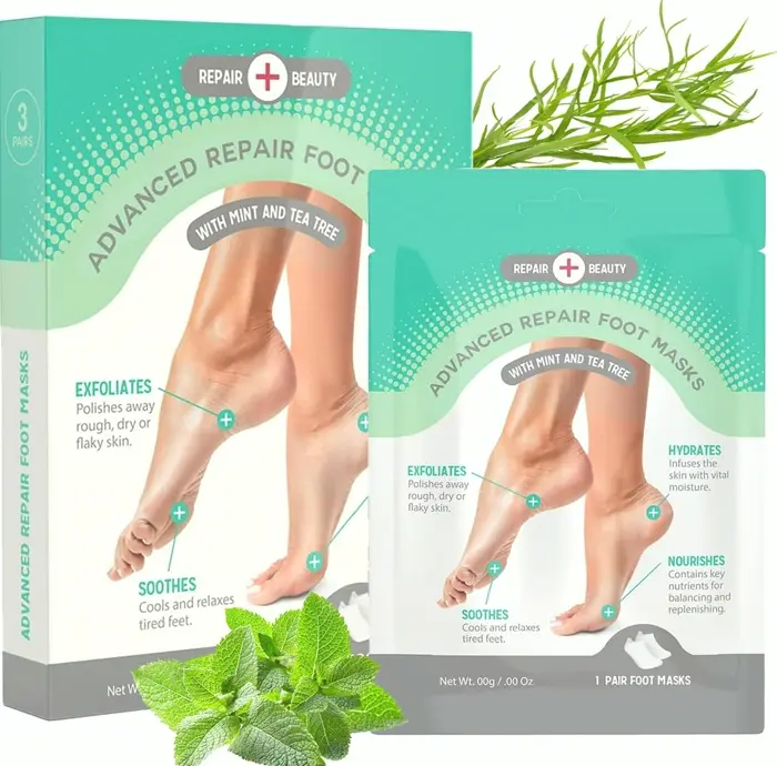 Peppermint and Tea Tree Foot Packs Hydrating Socks