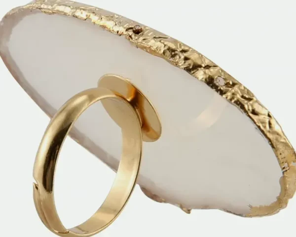 Resin Stone Finger Art Palette Ring