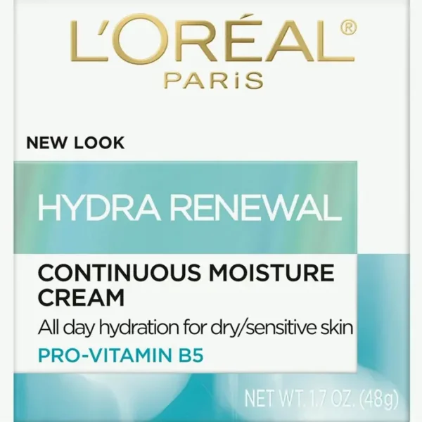 L’Oréal Hydra-Renewal Face Lotion for Dry Skin, 24-Hour Hydration, 1.7 Oz