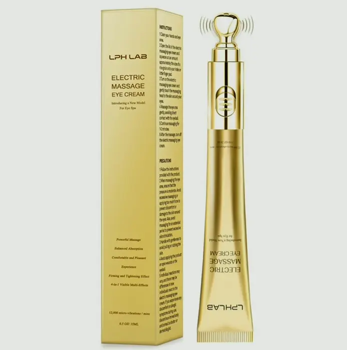 Anti-Aging Eye Cream with Electric Massager - Puffiness Treatment