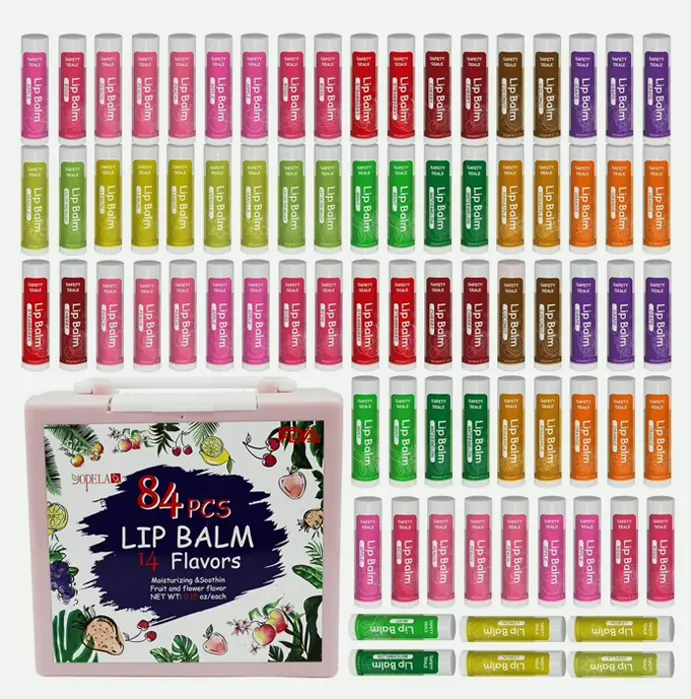 Bulk Set Organic Lip Care infused with Vit E and Coconut Oil - 14 Flavors