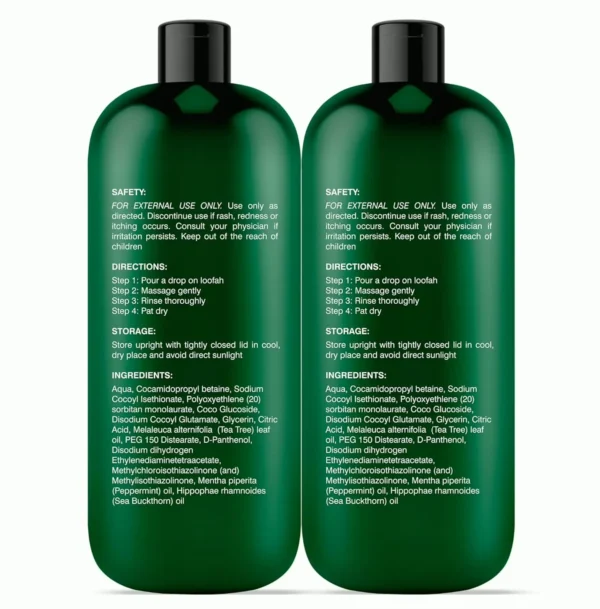 Botanic Tea Tree Body Wash, Eases Irritation, 2-Pack