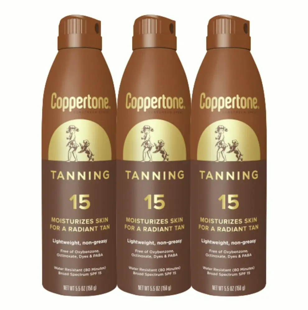 Coppertone Mist SPF 15, H2O Resistant, 5.5oz, Set of 3