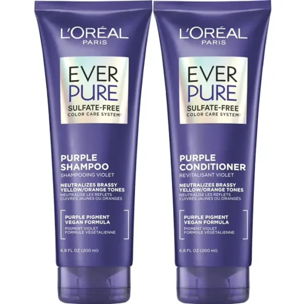 Pure Ever Brass Toning Shampoo Kit for Light, Silver Hair