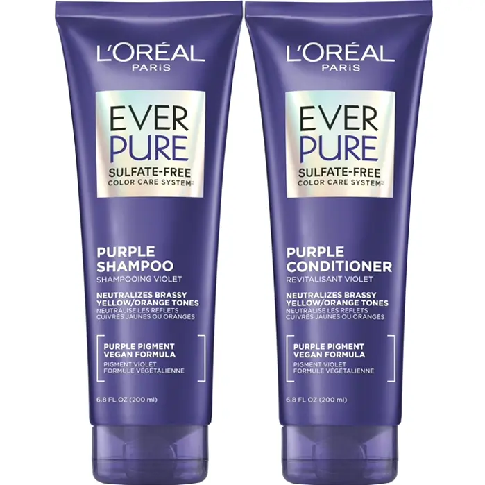 Pure Ever Brass Toning Shampoo Kit for Light, Silver Hair