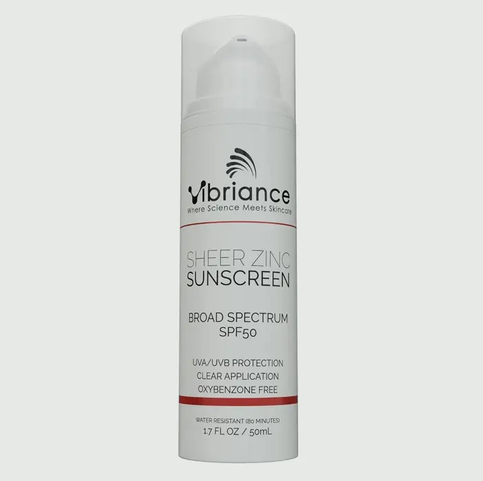 Vibriance Sheer Zinc Face Sunscreen Sun Protection Factor 50, Clear Formula, 1.7 fl oz