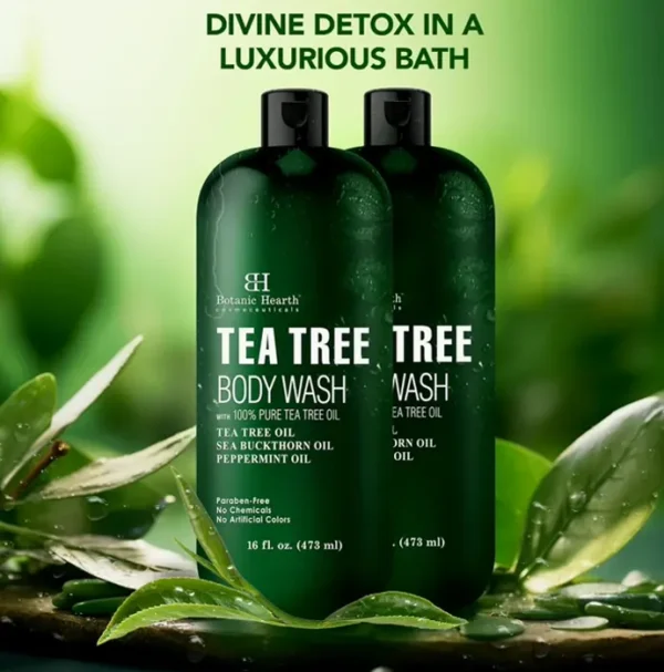Botanic Tea Tree Body Wash, Eases Irritation, 2-Pack