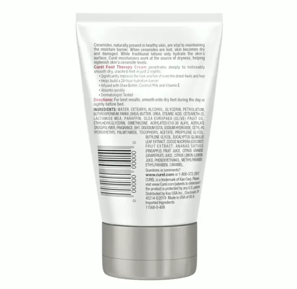 Curel Feet Cream, Soothes Cracked Feet, 3.5 oz