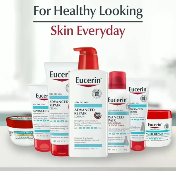 Eucerin's Advanced Foot Care Lotion - Fragrance-Free, For Very Parched Skin - 3 oz Container (Pack of 3)