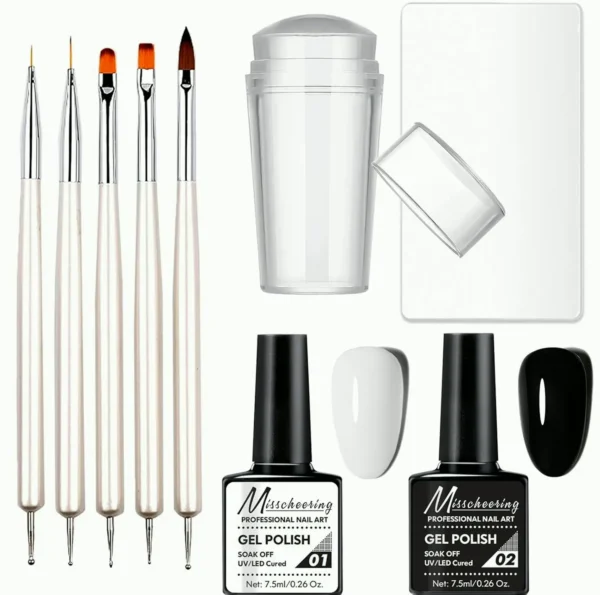 Parisian Nail Stamper Polish Set with Brush