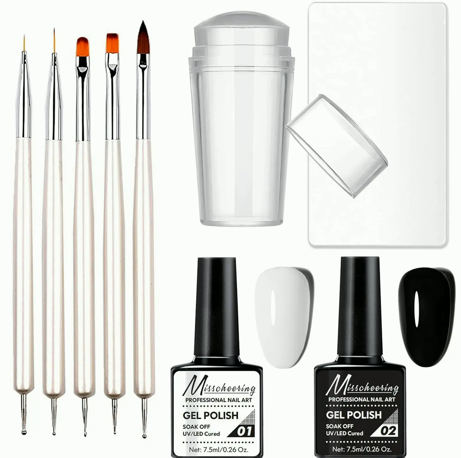 Parisian Nail Stamper Polish Set with Brush